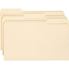 SMEAD - 14-3/4 x 9-1/2", Legal, Manila, File Folders with Top Tab - 11 Point Stock, Assorted Tab Cut Location - A1 Tooling