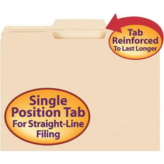 SMEAD - 11-5/8 x 9-1/2", Letter Size, Manila, File Folders with Top Tab - 11 Point Stock, 1/3 Tab Cut Location - A1 Tooling