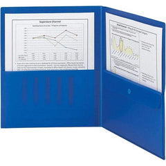 SMEAD - 11 x 8-1/2", Letter Size, Blue, Two Pocket Folder - A1 Tooling