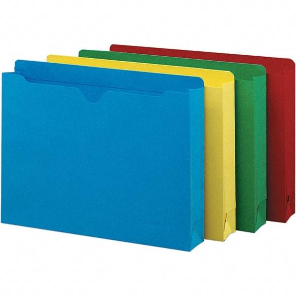 SMEAD - 11-3/4 x 9-1/2", Letter Size, Assorted Colors, File Folders with Top Tab - 11 Point Stock, Straight Tab Cut Location - A1 Tooling