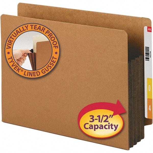 SMEAD - 12-1/4 x 9-1/2", Letter Size, Dark Brown, 3-1/2" Expanding Wallet - Straight Tab Cut Location - A1 Tooling