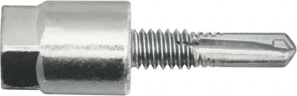 Powers Fasteners - 3/8" Zinc-Plated Steel Vertical (End Drilled) Mount Threaded Rod Anchor - 1/4" Diam x 1" Long, Hex Head, 4,690 Lb Ultimate Pullout, For Use with Steel - A1 Tooling