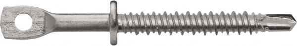 Powers Fasteners - 3/16" Zinc-Plated Steel Eyelet Mount Threaded Rod Anchor - 1/4" Diam x 2" Long, Eyelet Head, 590 Lb Ultimate Pullout, For Use with Steel - A1 Tooling