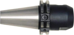 Bilz - CAT40 1/2" Shank Diam Taper Shank 1/2" Hole End Mill Holder/Adapter - 1.38" Nose Diam, 4.62" Projection, 5/8-11 Drawbar, Through-Spindle, Through-Bore & DIN Flange Coolant - Exact Industrial Supply