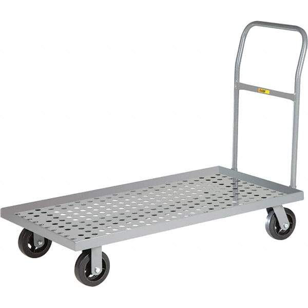 Little Giant - 1,600 Lb Capacity Steel Platform Truck - Steel Deck, 24" OAW, 36" Platform Length, Mold On Rubber Casters - A1 Tooling