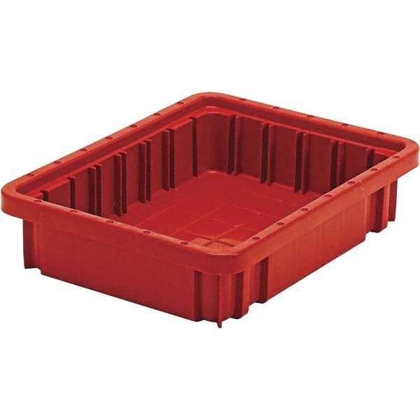 Quantum Storage - 20 Lb Load Capacity Red Polypropylene Dividable Container - Stacking, 2-1/2" Long x 8.3" Wide x 16-1/2" High - A1 Tooling