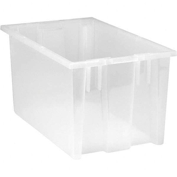 Quantum Storage - 90 Lb Load Capacity Clear Polypropylene Tote Container - Stacking, Nesting, 9" Long x 11" Wide x 18" High - A1 Tooling