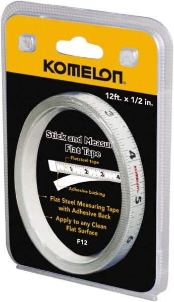 Komelon - Adhesive Tape Measures Length (Inch): 144 Length (Feet): 12.00 - A1 Tooling