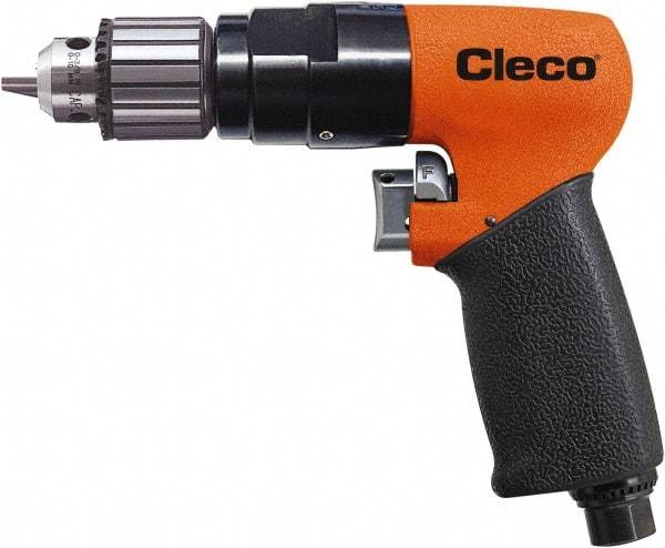 Cleco - 3/8" Reversible Keyed Chuck - Pistol Grip Handle, 1,800 RPM, 0.16 LPS, 20 CFM, 1 hp, 90 psi - A1 Tooling