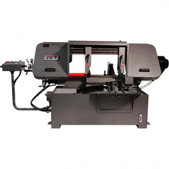 Jet - 19-1/4 x 4" Max Capacity, Semi-Automatic Variable Speed Pulley Horizontal Bandsaw - 90 to 370 SFPM Blade Speed, 230/460 Volts, 45 & 90°, 3 hp, 3 Phase - A1 Tooling