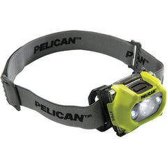 Pelican Products, Inc. - White LED Bulb, 155 Lumens, Hands-free Flashlight - Yellow Polycarbonate Body, 3 AAA Alkaline Batteries Included - A1 Tooling