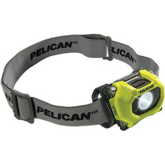 Pelican Products, Inc. - White LED Bulb, 118 Lumens, Hands-free Flashlight - Yellow Polycarbonate Body, 3 AAA Alkaline Batteries Included - A1 Tooling