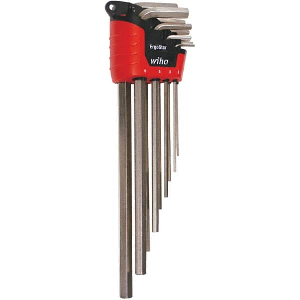 Wiha - 9 Piece, L-Key Long Arm Hex Key Set - 1.5 to 10mm Range, Nickel Plated - A1 Tooling