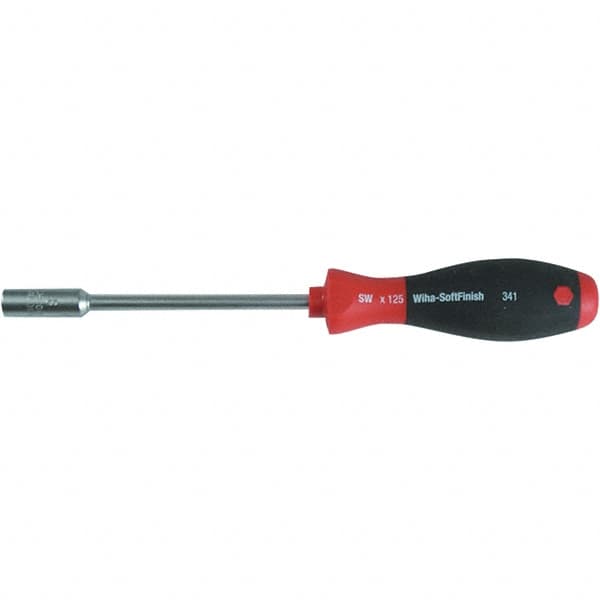 Wiha - 5.5mm Solid Shaft Magnetic Tip Nutdriver - Cushion Grip Handle, 9-13/32" OAL - A1 Tooling