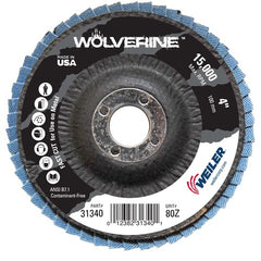 4″ Vortec Pro Abrasive Flap Disc, Angled, Phenolic Backing, 80Z, 5/8″ Arbor Hole - A1 Tooling