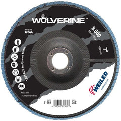 7″ Vortec Pro Abrasive Flap Disc, Angled, Phenolic Backing, 36Z, 7/8″ Arbor Hole - A1 Tooling