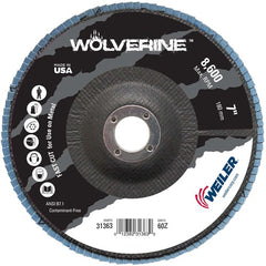 7″ Vortec Pro Abrasive Flap Disc, Angled, Phenolic Backing 60Z, 7/8″ Arbor Hole - A1 Tooling