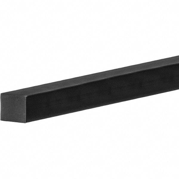 Value Collection - 5' Long, Standard Square Viton Cord - 9/64" Diam, Black - A1 Tooling