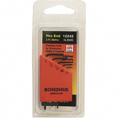 Bondhus - 5 Piece, L-Key Hex Key Set - 0.71 to 2mm Range, Protanium Steel - A1 Tooling