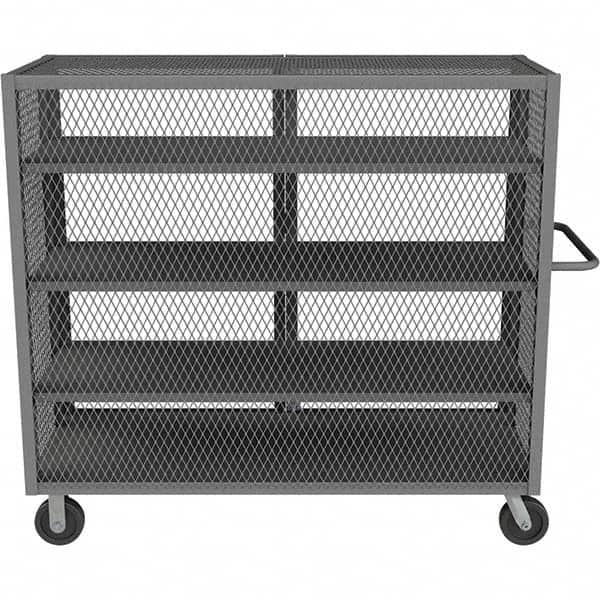 Durham - 2,000 Lb Capacity 4-Shelf Security Mesh Truck - A1 Tooling