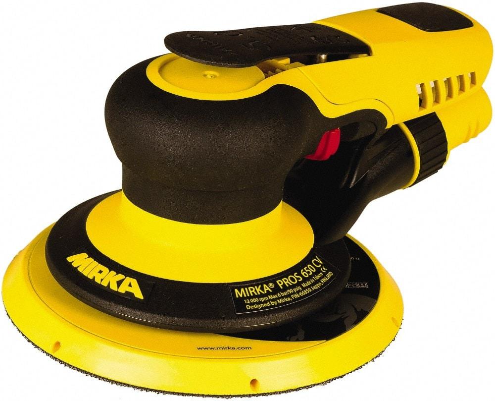 Mirka - 12,000 RPM, 485 LPM Air Consumpion, Random Air Orbital Sander - Round Pad, Hook & Loop Backing, 1/4 NPT Inlet - A1 Tooling