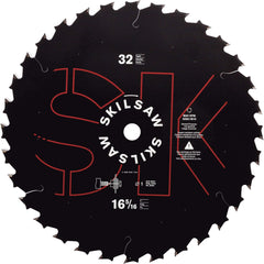 Skilsaw - 8-1/4" Diam, 5/8" Arbor Hole Diam, 24 Tooth Wet & Dry Cut Saw Blade - Carbide-Tipped, Cutoff Action, Diamond Arbor - A1 Tooling