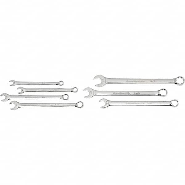 GearWrench - 7 Piece, 3/8" to 3/4", 12 Point Ratcheting Combination Wrench Set - Inch Measurement Standard, Chrome Finish, Comes in Nylon Roll - A1 Tooling