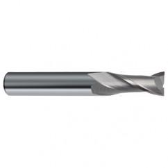 11/16 Dia. x 4 Overall Length 2-Flute Square End Solid Carbide SE End Mill-Round Shank-Center Cut-Uncoated - A1 Tooling