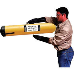 UltraTech - 39" Long x 6' Wide, Polyethylene Drain Seal - Yellow/Black, Use for Spill Response - A1 Tooling