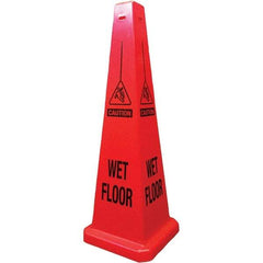 PRO-SAFE - Cone & A Frame Floor Signs Shape: Cone Type: Restroom, Janitorial & Housekeeping - A1 Tooling