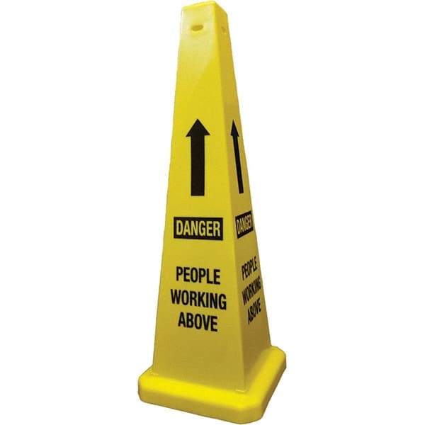 PRO-SAFE - Cone & A Frame Floor Signs Shape: Cone Type: Restroom, Janitorial & Housekeeping - A1 Tooling