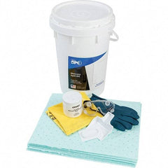 Brady SPC Sorbents - 9 Gal Capacity Hazardous Materials Spill Kit - 6.5 Gal Polyethylene Bucket - A1 Tooling