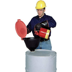 UltraTech - 11" High x 13" Diam, Polyethylene, Burp Free Funnel - 5 Gal Drum/Pail Capacity - A1 Tooling