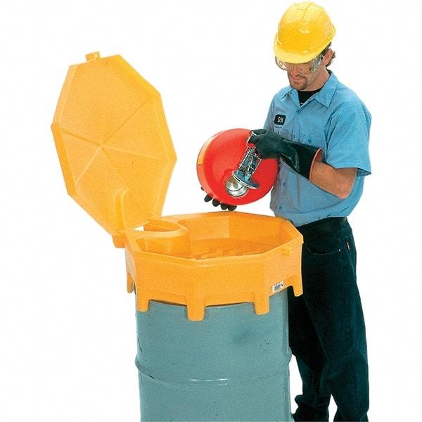 UltraTech - 11" High x 29" Diam, Polyethylene, Funnel with Cover - 5 Gal Drum/Pail Capacity - A1 Tooling