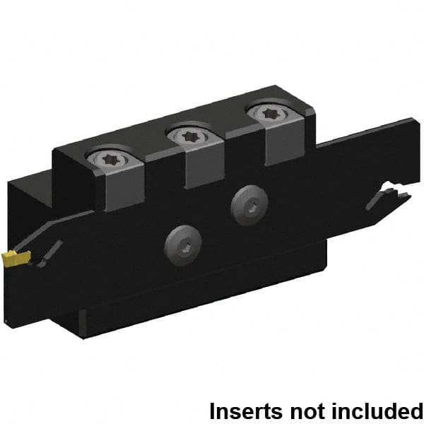 Kennametal - Tool Block Style EVTZN, 26mm Blade Height, 78mm OAL, 49mm OAH, Indexable Cutoff Blade Tool Block - 20mm Shank Height, 20mm Shank Width, Through Coolant, Series Beyond Evolution - A1 Tooling