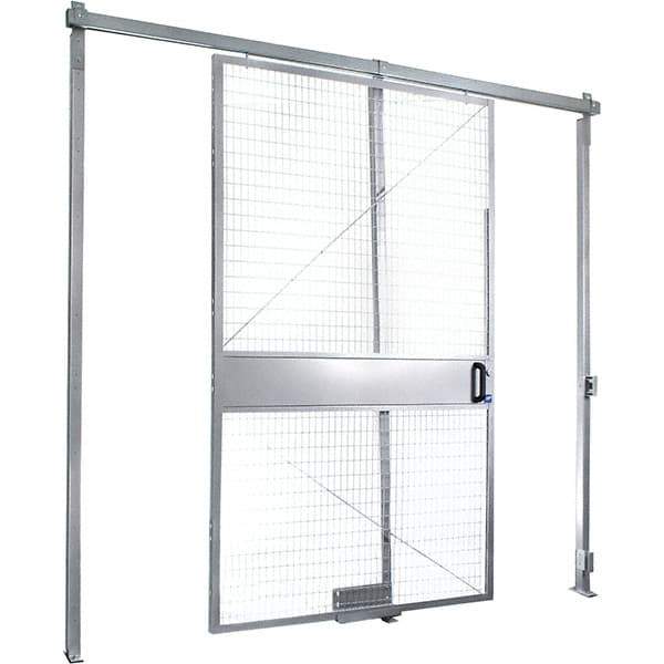 Folding Guard - 4' Wide x 8' High, Sliding Door for Temporary Structures - Welded Wire - A1 Tooling