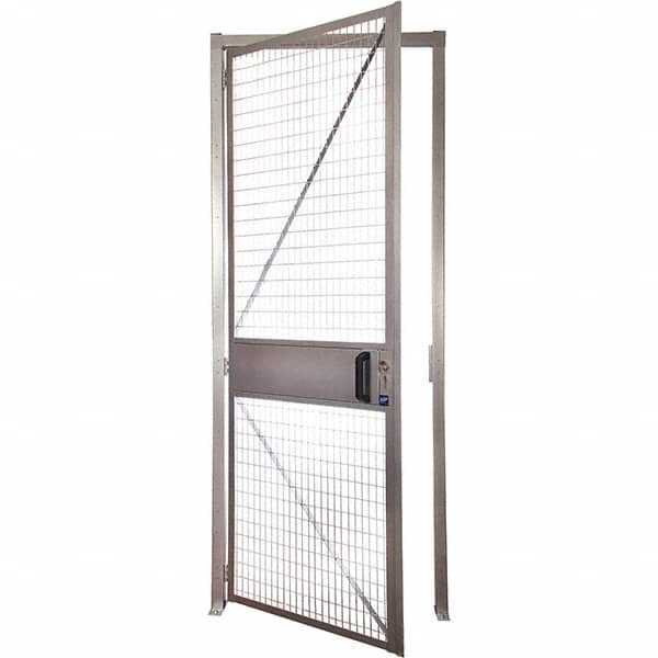 Folding Guard - 3' Wide x 8' High, Hinged Door for Temporary Structures - Welded Wire - A1 Tooling