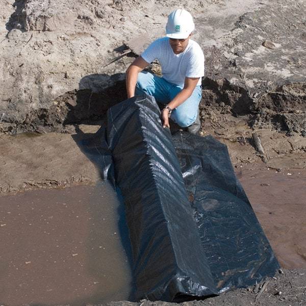 UltraTech - 84" Long x 10-1/2" High x 67" Wide Silt Dike - Black Urethane Foam/Geotextile, For Stormwater - A1 Tooling