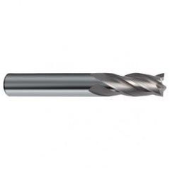 7/16 Dia. x 4-1/2 Overall Length 4-Flute Square End Solid Carbide SE End Mill-Round Shank-Center Cut-Uncoated - A1 Tooling