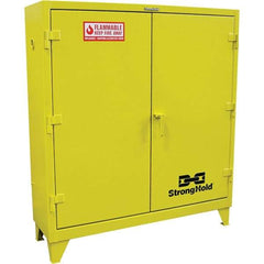 Strong Hold - Safety Cabinets   Hazardous Chemical Type: Flammable and Combustible Liquids    Color: Safety Yellow - A1 Tooling