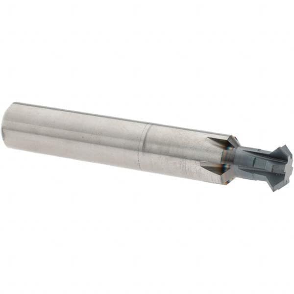 Accupro - 1/2° 1/2" Cut Diam, 0.187" Cut Width, 1/2" Shank, Solid Carbide Double-Angle Cutter - A1 Tooling