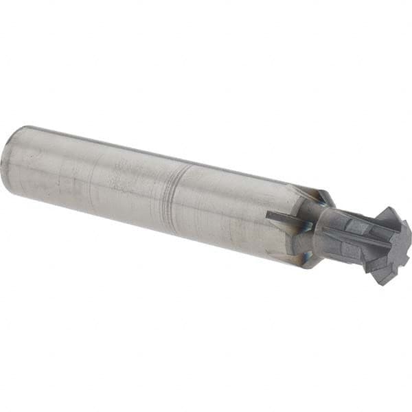 Accupro - 1/2° 1/2" Cut Diam, 0.187" Cut Width, 1/2" Shank, Solid Carbide Double-Angle Cutter - A1 Tooling