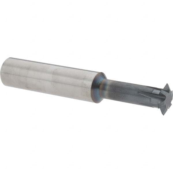 Accupro - 1/2° 1/2" Cut Diam, 0.109" Cut Width, 1/2" Shank, Solid Carbide Double-Angle Cutter - A1 Tooling