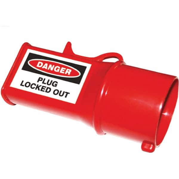 NMC - Plastic Socket Lockout - 220/240 Volt, 1 Padlock, 1 Circuit, English - A1 Tooling