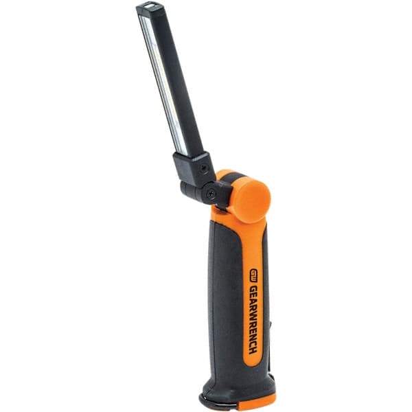 GearWrench - 3.7 Volts, 150 Lumens, Cordless Work Light - Black & Orange, 3 hr on High Setting, 6 hr on Low Setting Run Time - A1 Tooling