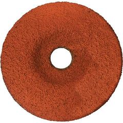 BULLARD - 36 Grit, 5" Wheel Diam, 1/8" Wheel Thickness, 7/8" Arbor Hole, Type 29 Depressed Center Wheel - Coarse/Extra Coarse Grade, Ceramic, 12,200 Max RPM, Compatible with Angle Grinder - A1 Tooling