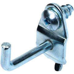 NMC - 1-1/8" Long Pegboard Hook - 1-1/8" Projection, 90° Bend, Steel - A1 Tooling