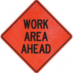 PRO-SAFE - "Work Area Ahead," 36" Wide x 36" High Vinyl Traffic Control Sign - A1 Tooling