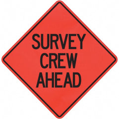 PRO-SAFE - "Survey Crew Ahead," 36" Wide x 36" High Vinyl Traffic Control Sign - A1 Tooling