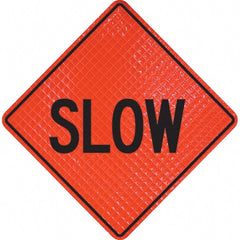 PRO-SAFE - "Slow," 48" Wide x 48" High Vinyl Traffic Control Sign - A1 Tooling